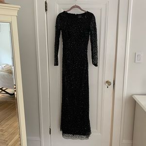 Adrianna Papell sequined embellished gown